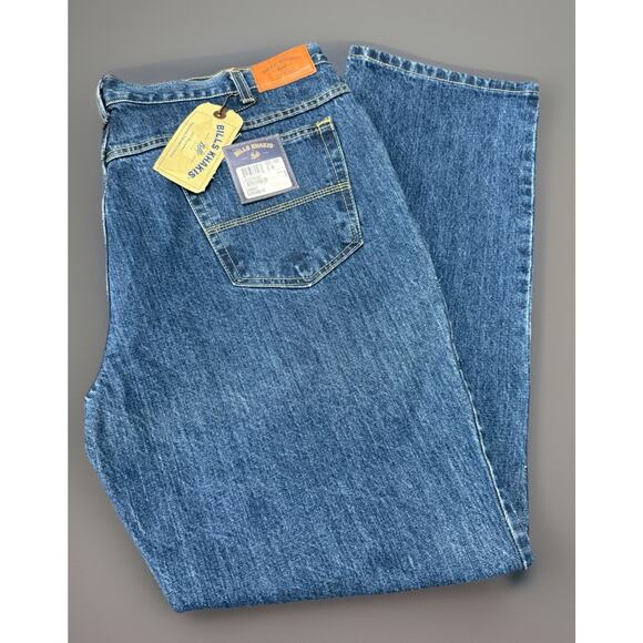 NWT Bills Khakis Men's 5 Pocket Standard Fit Blue Denim Jeans 42 X 32 MSRP $125 - Picture 1 of 2